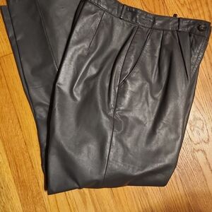 Sophisticated Gray Leather Dress Pants